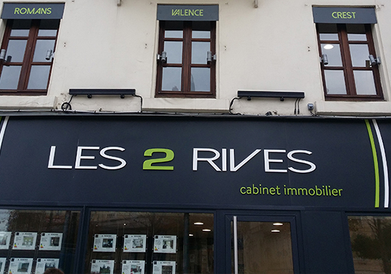 Enseigne lettres 3D découpées, Panneaux fenêtres Dibon